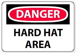 Hard Hat Area Danger Sign